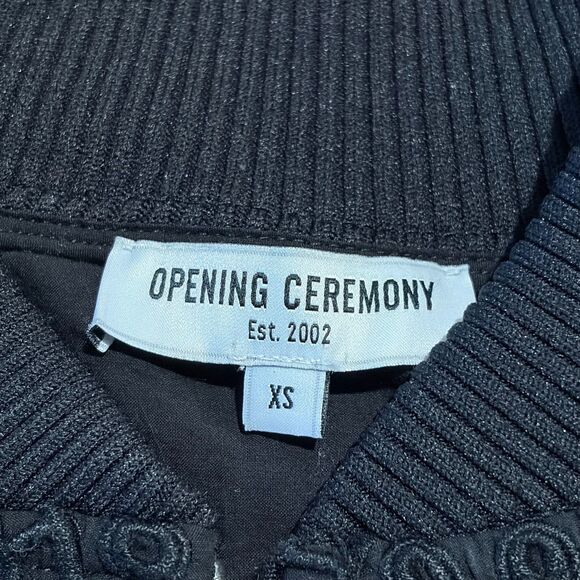 Opening Ceremony Women's XS Anglaise Broderie Lace Bomber Jacket Black - Picture 5 of 8